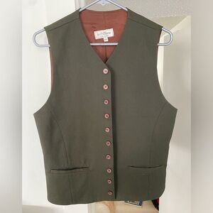Le Chateau forest green vest/waistcoat (size S)